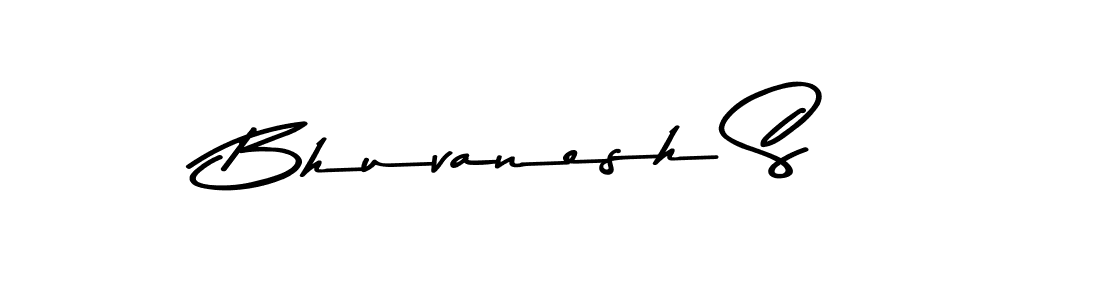 Make a beautiful signature design for name Bhuvanesh S. With this signature (Asem Kandis PERSONAL USE) style, you can create a handwritten signature for free. Bhuvanesh S signature style 9 images and pictures png