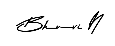 Stand out with a creative autograph for Bhuvi N. The Asem Kandis PERSONAL USE styling blends modern aesthetics with classic signature flourishes. Bhuvi N signature style 9 images and pictures png