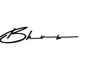 How to make Bhuw name signature. Use Asem Kandis PERSONAL USE style for creating short signs online. This is the latest handwritten sign. Bhuw signature style 9 images and pictures png