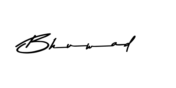 Make a beautiful signature design for name Bhuwad. With this signature (Asem Kandis PERSONAL USE) style, you can create a handwritten signature for free. Bhuwad signature style 9 images and pictures png