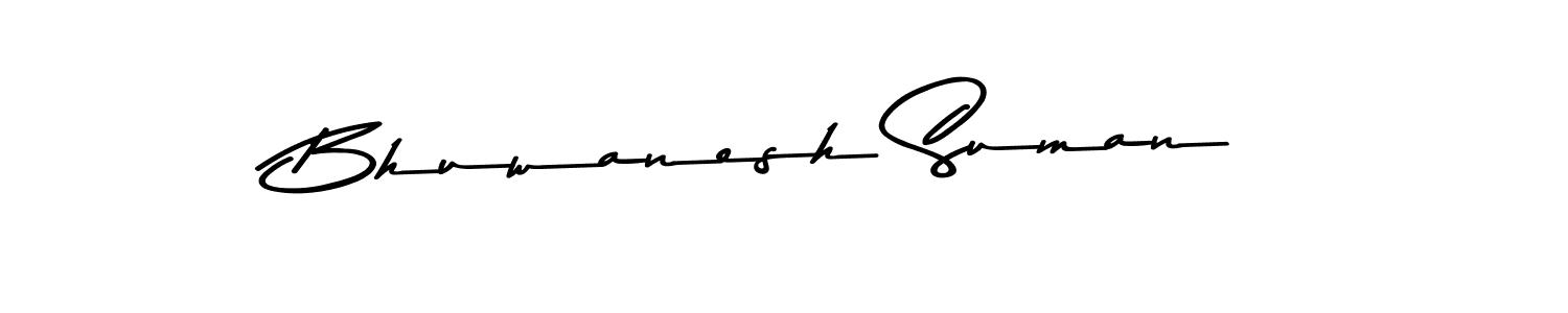 Make a beautiful signature design for name Bhuwanesh Suman. With this signature (Asem Kandis PERSONAL USE) style, you can create a handwritten signature for free. Bhuwanesh Suman signature style 9 images and pictures png