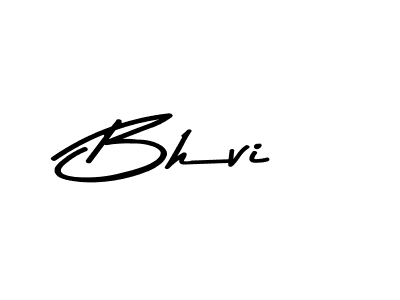 How to make Bhvi name signature. Use Asem Kandis PERSONAL USE style for creating short signs online. This is the latest handwritten sign. Bhvi signature style 9 images and pictures png