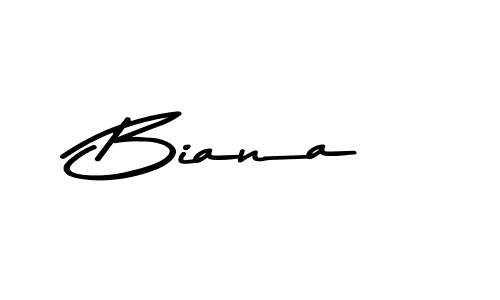 Design your own signature with our free online signature maker. With this signature software, you can create a handwritten (Asem Kandis PERSONAL USE) signature for name Biana. Biana signature style 9 images and pictures png