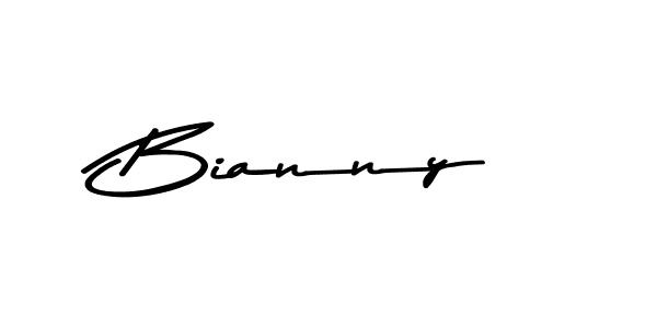 Use a signature maker to create a handwritten signature online. With this signature software, you can design (Asem Kandis PERSONAL USE) your own signature for name Bianny. Bianny signature style 9 images and pictures png