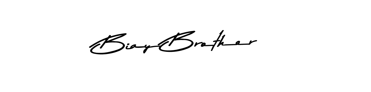 Similarly Asem Kandis PERSONAL USE is the best handwritten signature design. Signature creator online .You can use it as an online autograph creator for name Biay Brother. Biay Brother signature style 9 images and pictures png