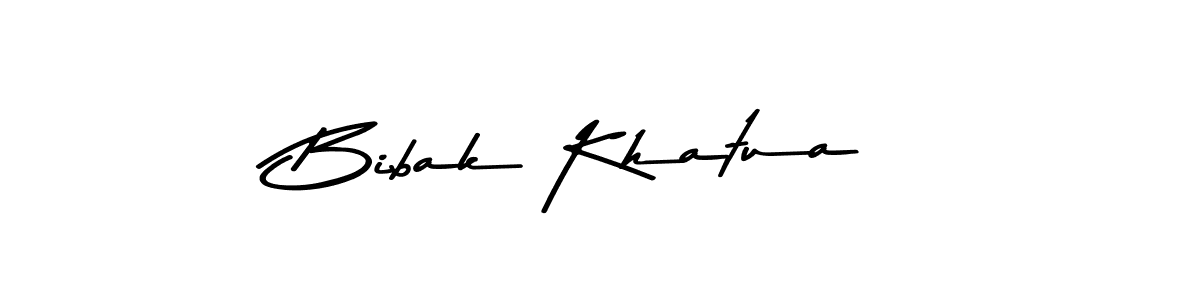 Make a beautiful signature design for name Bibak Khatua. With this signature (Asem Kandis PERSONAL USE) style, you can create a handwritten signature for free. Bibak Khatua signature style 9 images and pictures png
