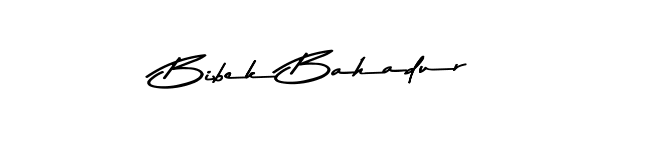 How to make Bibek Bahadur name signature. Use Asem Kandis PERSONAL USE style for creating short signs online. This is the latest handwritten sign. Bibek Bahadur signature style 9 images and pictures png