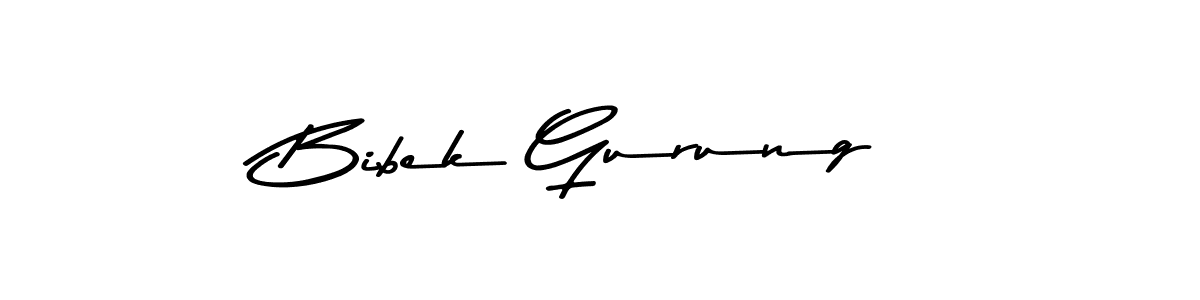 How to make Bibek Gurung signature? Asem Kandis PERSONAL USE is a professional autograph style. Create handwritten signature for Bibek Gurung name. Bibek Gurung signature style 9 images and pictures png