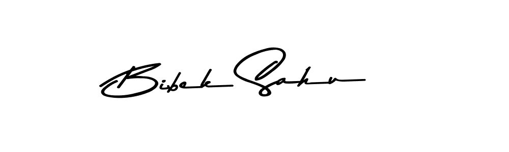 How to make Bibek Sahu name signature. Use Asem Kandis PERSONAL USE style for creating short signs online. This is the latest handwritten sign. Bibek Sahu signature style 9 images and pictures png