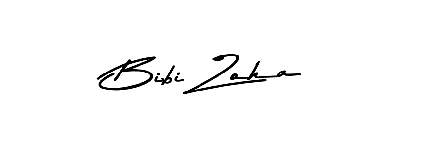 Design your own signature with our free online signature maker. With this signature software, you can create a handwritten (Asem Kandis PERSONAL USE) signature for name Bibi Zoha. Bibi Zoha signature style 9 images and pictures png