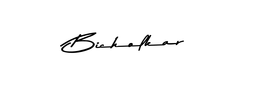 Create a beautiful signature design for name Bicholkar. With this signature (Asem Kandis PERSONAL USE) fonts, you can make a handwritten signature for free. Bicholkar signature style 9 images and pictures png