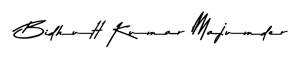 Discover how Bidhutt Kumar Majumder looks in an executive cursive font (Asem Kandis PERSONAL USE). Perfect for legal documents, invoices, and certificates. Bidhutt Kumar Majumder signature style 9 images and pictures png