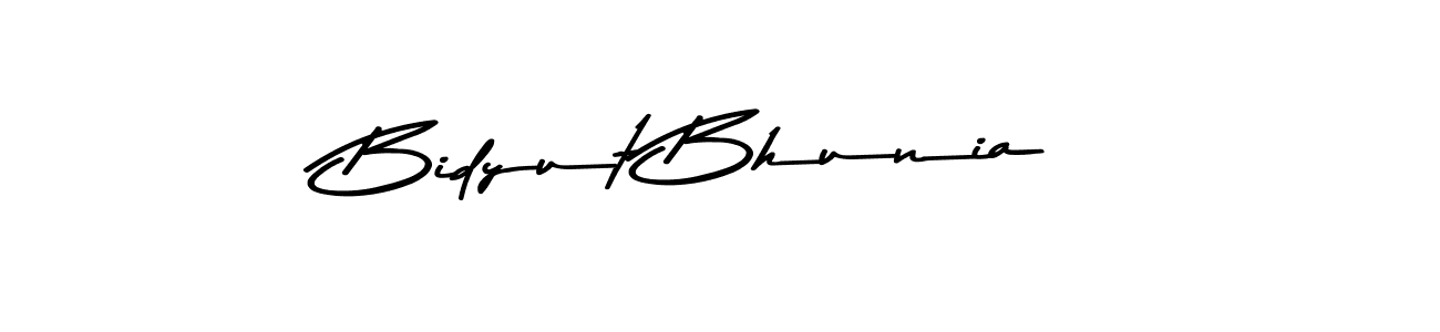 Create a beautiful signature design for name Bidyut Bhunia. With this signature (Asem Kandis PERSONAL USE) fonts, you can make a handwritten signature for free. Bidyut Bhunia signature style 9 images and pictures png