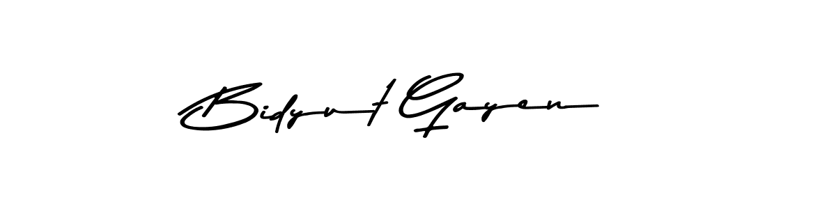 How to make Bidyut Gayen signature? Asem Kandis PERSONAL USE is a professional autograph style. Create handwritten signature for Bidyut Gayen name. Bidyut Gayen signature style 9 images and pictures png