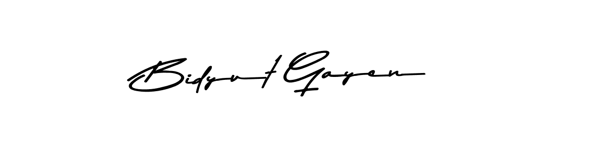 How to make Bidyut Gayen signature? Asem Kandis PERSONAL USE is a professional autograph style. Create handwritten signature for Bidyut Gayen name. Bidyut Gayen signature style 9 images and pictures png