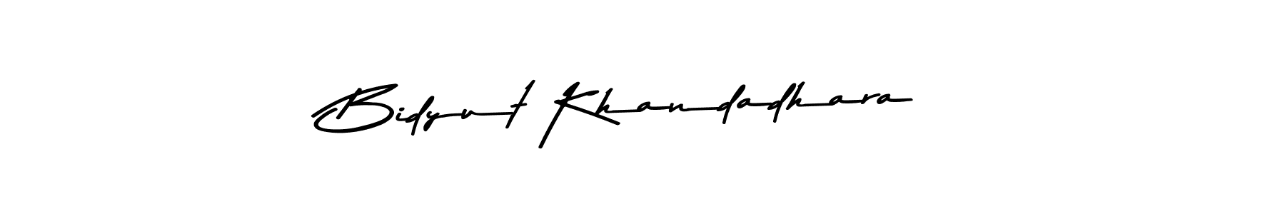 How to make Bidyut Khandadhara name signature. Use Asem Kandis PERSONAL USE style for creating short signs online. This is the latest handwritten sign. Bidyut Khandadhara signature style 9 images and pictures png