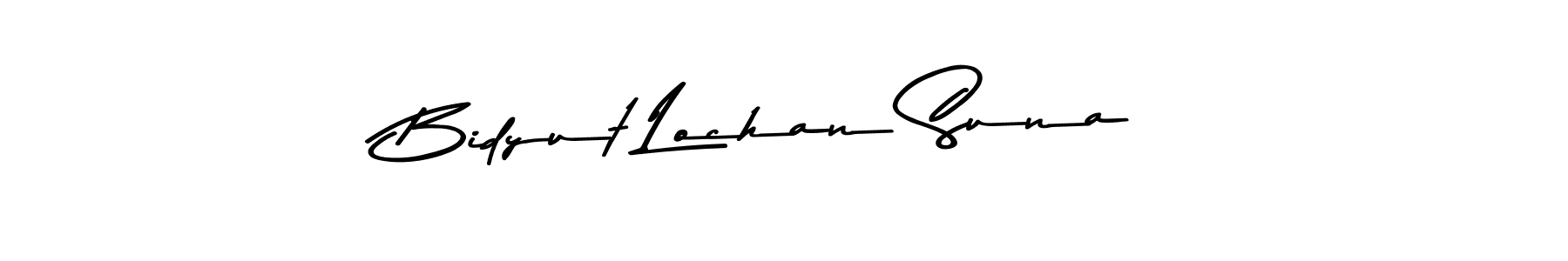 The best way (Asem Kandis PERSONAL USE) to make a short signature is to pick only two or three words in your name. The name Bidyut Lochan Suna include a total of six letters. For converting this name. Bidyut Lochan Suna signature style 9 images and pictures png
