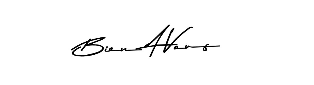 The best way (Asem Kandis PERSONAL USE) to make a short signature is to pick only two or three words in your name. The name Bien A Vous include a total of six letters. For converting this name. Bien A Vous signature style 9 images and pictures png