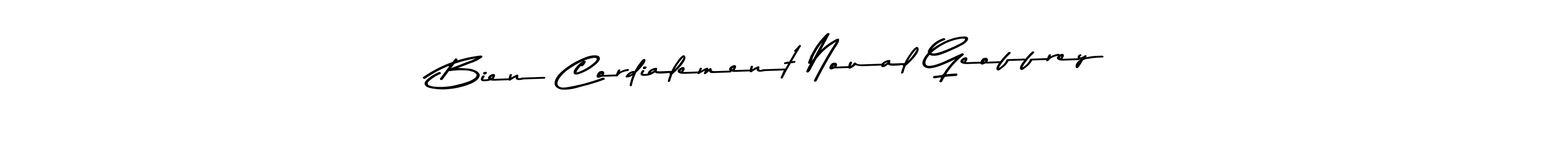 Similarly Asem Kandis PERSONAL USE is the best handwritten signature design. Signature creator online .You can use it as an online autograph creator for name Bien Cordialement Noual Geoffrey. Bien Cordialement Noual Geoffrey signature style 9 images and pictures png