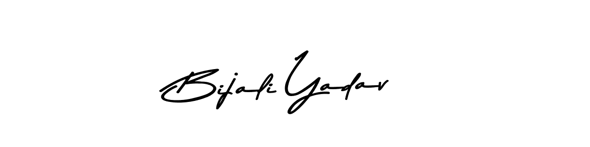 Create a beautiful signature design for name Bijali Yadav. With this signature (Asem Kandis PERSONAL USE) fonts, you can make a handwritten signature for free. Bijali Yadav signature style 9 images and pictures png