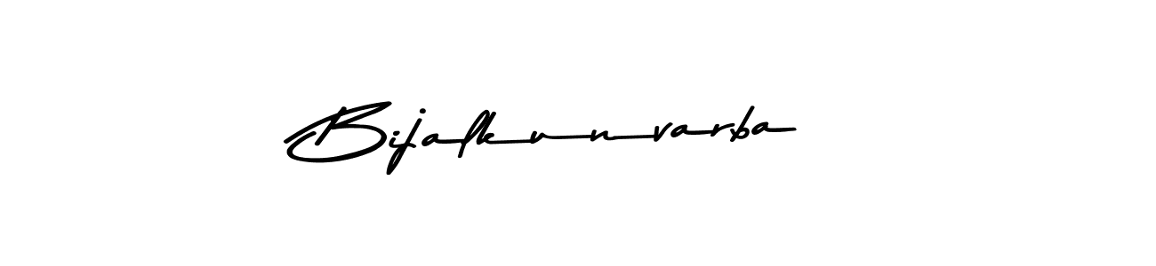 How to make Bijalkunvarba name signature. Use Asem Kandis PERSONAL USE style for creating short signs online. This is the latest handwritten sign. Bijalkunvarba signature style 9 images and pictures png