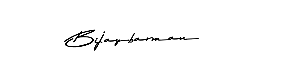 How to make Bijaybarman name signature. Use Asem Kandis PERSONAL USE style for creating short signs online. This is the latest handwritten sign. Bijaybarman signature style 9 images and pictures png