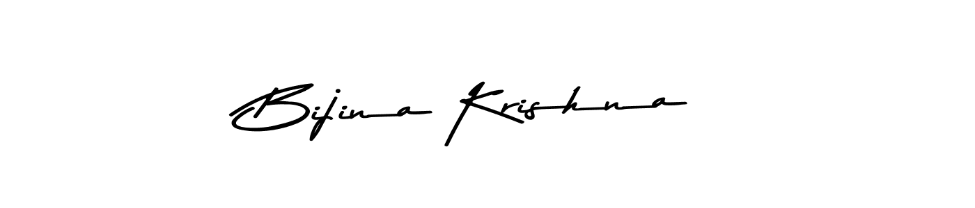 Bijina Krishna stylish signature style. Best Handwritten Sign (Asem Kandis PERSONAL USE) for my name. Handwritten Signature Collection Ideas for my name Bijina Krishna. Bijina Krishna signature style 9 images and pictures png