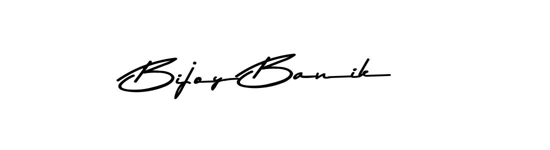 Make a beautiful signature design for name Bijoy Banik. With this signature (Asem Kandis PERSONAL USE) style, you can create a handwritten signature for free. Bijoy Banik signature style 9 images and pictures png
