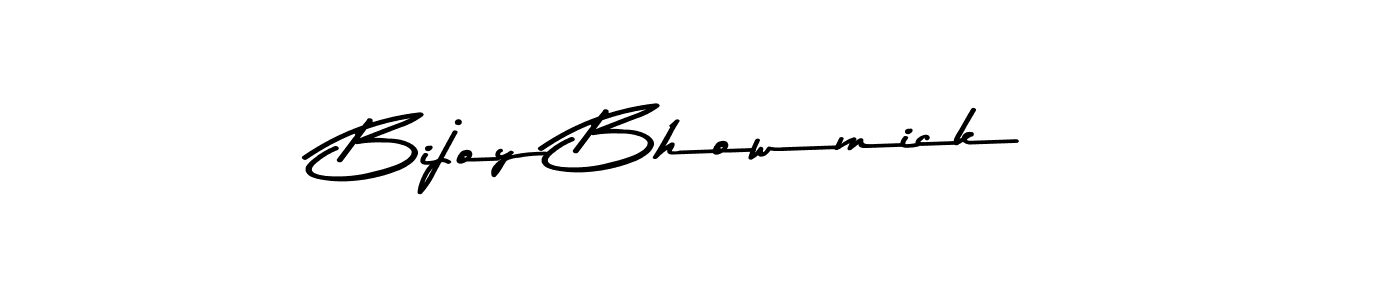 Create a beautiful signature design for name Bijoy Bhowmick. With this signature (Asem Kandis PERSONAL USE) fonts, you can make a handwritten signature for free. Bijoy Bhowmick signature style 9 images and pictures png