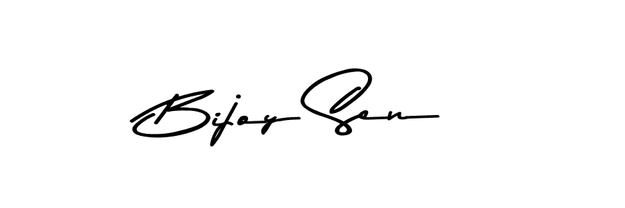 How to make Bijoy Sen name signature. Use Asem Kandis PERSONAL USE style for creating short signs online. This is the latest handwritten sign. Bijoy Sen signature style 9 images and pictures png
