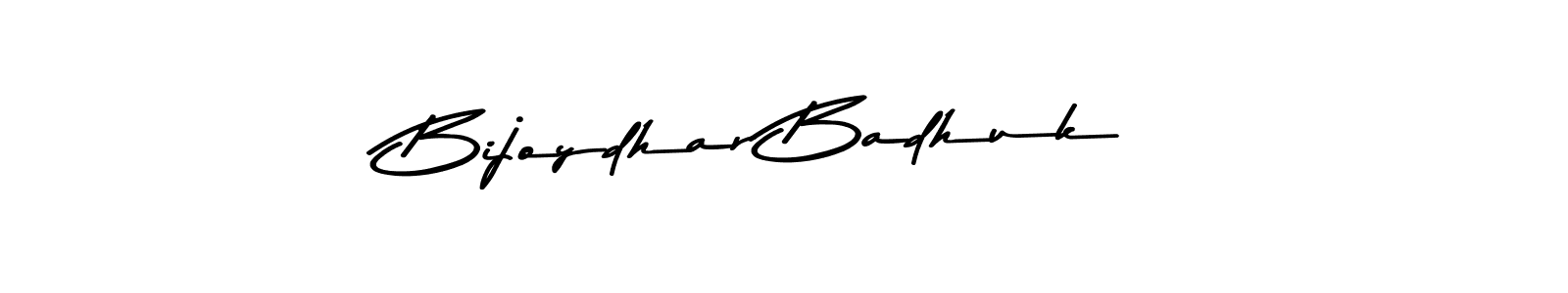 How to make Bijoydhar Badhuk name signature. Use Asem Kandis PERSONAL USE style for creating short signs online. This is the latest handwritten sign. Bijoydhar Badhuk signature style 9 images and pictures png