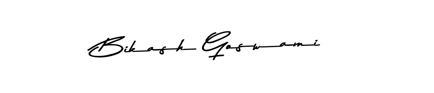 Create a beautiful signature design for name Bikash Goswami. With this signature (Asem Kandis PERSONAL USE) fonts, you can make a handwritten signature for free. Bikash Goswami signature style 9 images and pictures png
