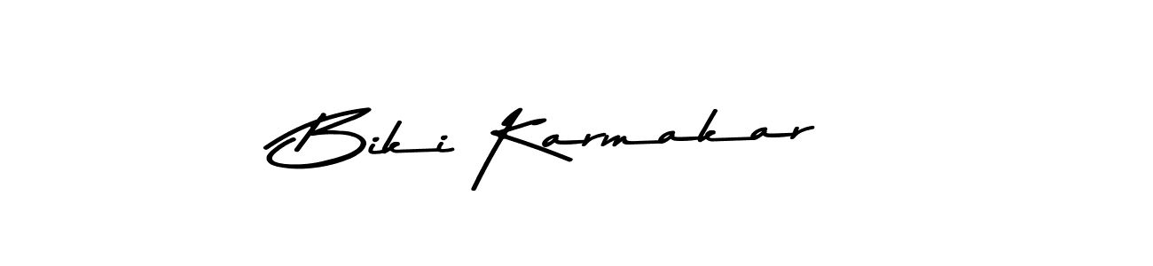 Design your own signature with our free online signature maker. With this signature software, you can create a handwritten (Asem Kandis PERSONAL USE) signature for name Biki Karmakar. Biki Karmakar signature style 9 images and pictures png