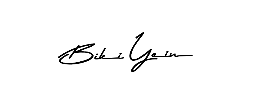 Use a signature maker to create a handwritten signature online. With this signature software, you can design (Asem Kandis PERSONAL USE) your own signature for name Biki Yein. Biki Yein signature style 9 images and pictures png