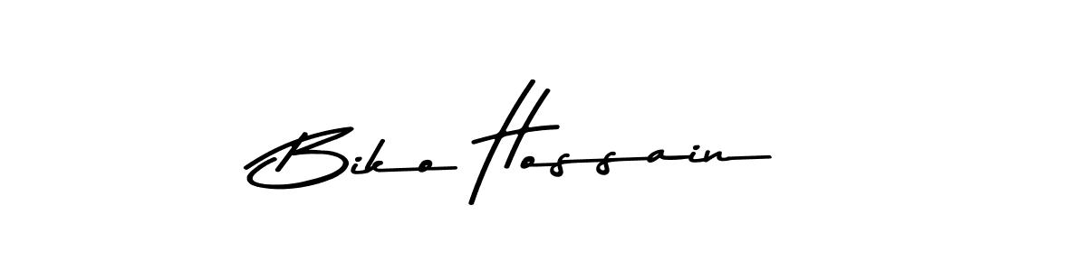 Design your own signature with our free online signature maker. With this signature software, you can create a handwritten (Asem Kandis PERSONAL USE) signature for name Biko Hossain. Biko Hossain signature style 9 images and pictures png