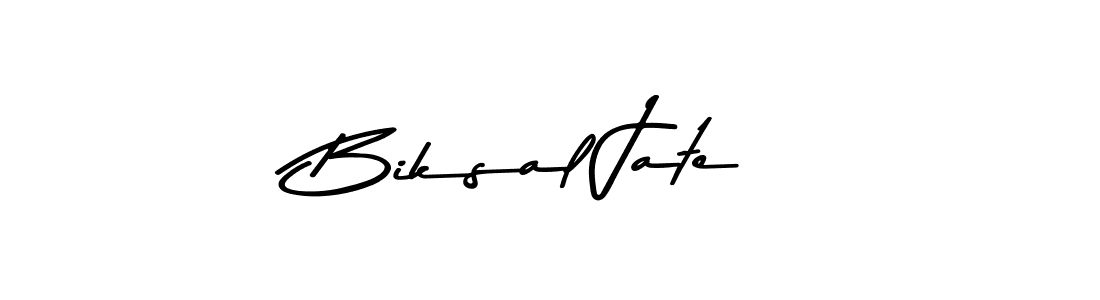 Make a beautiful signature design for name Biksal Jate. With this signature (Asem Kandis PERSONAL USE) style, you can create a handwritten signature for free. Biksal Jate signature style 9 images and pictures png