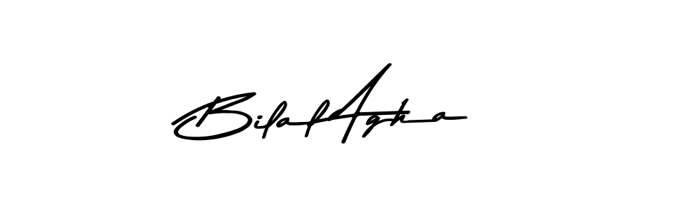 Make a beautiful signature design for name Bilal Agha. With this signature (Asem Kandis PERSONAL USE) style, you can create a handwritten signature for free. Bilal Agha signature style 9 images and pictures png