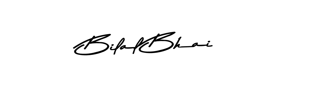 Create a beautiful signature design for name Bilal Bhai. With this signature (Asem Kandis PERSONAL USE) fonts, you can make a handwritten signature for free. Bilal Bhai signature style 9 images and pictures png