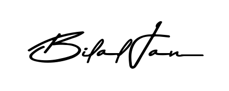 Get inspired by this graceful Asem Kandis PERSONAL USE signature style for name Bilal Jan. Smooth loops and balanced proportions for everyday use. Bilal Jan signature style 9 images and pictures png