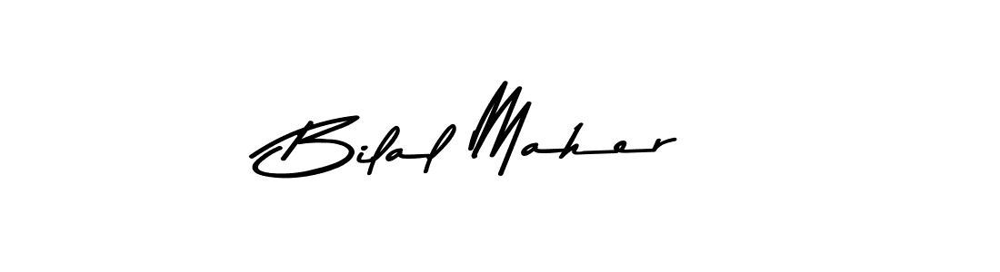 Design your own signature with our free online signature maker. With this signature software, you can create a handwritten (Asem Kandis PERSONAL USE) signature for name Bilal Maher. Bilal Maher signature style 9 images and pictures png