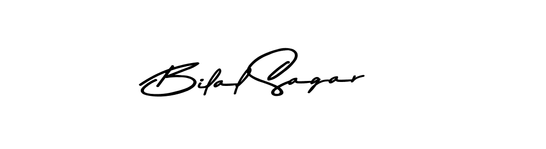 How to make Bilal Sagar name signature. Use Asem Kandis PERSONAL USE style for creating short signs online. This is the latest handwritten sign. Bilal Sagar signature style 9 images and pictures png