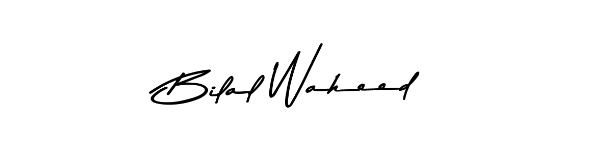 Create a beautiful signature design for name Bilal Waheed. With this signature (Asem Kandis PERSONAL USE) fonts, you can make a handwritten signature for free. Bilal Waheed signature style 9 images and pictures png