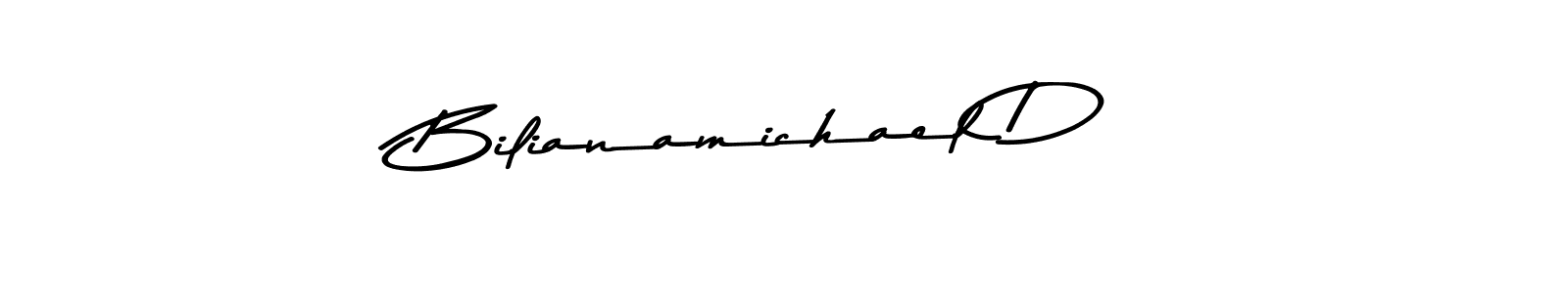 Design your own signature with our free online signature maker. With this signature software, you can create a handwritten (Asem Kandis PERSONAL USE) signature for name Bilianamichael D. Bilianamichael D signature style 9 images and pictures png