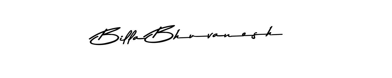 Use a signature maker to create a handwritten signature online. With this signature software, you can design (Asem Kandis PERSONAL USE) your own signature for name Billa Bhuvanesh. Billa Bhuvanesh signature style 9 images and pictures png