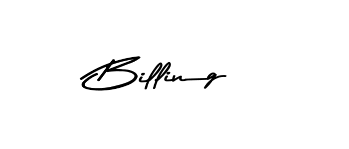 Design your own signature with our free online signature maker. With this signature software, you can create a handwritten (Asem Kandis PERSONAL USE) signature for name Billing. Billing signature style 9 images and pictures png