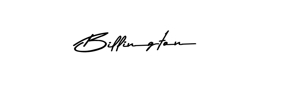 Create a beautiful signature design for name Billington. With this signature (Asem Kandis PERSONAL USE) fonts, you can make a handwritten signature for free. Billington signature style 9 images and pictures png