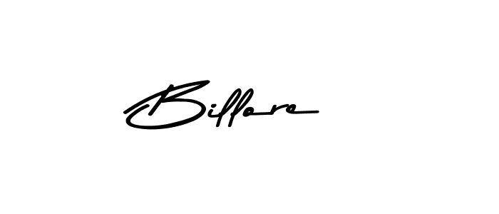 Create a beautiful signature design for name Billore. With this signature (Asem Kandis PERSONAL USE) fonts, you can make a handwritten signature for free. Billore signature style 9 images and pictures png