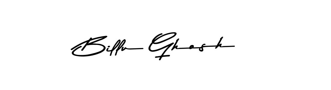 Billu Ghosh stylish signature style. Best Handwritten Sign (Asem Kandis PERSONAL USE) for my name. Handwritten Signature Collection Ideas for my name Billu Ghosh. Billu Ghosh signature style 9 images and pictures png