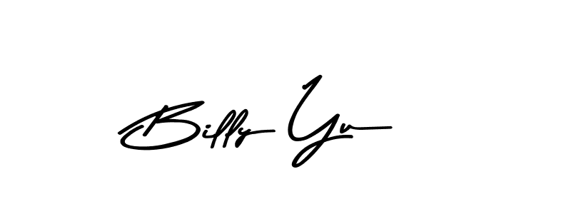 How to make Billy Yu name signature. Use Asem Kandis PERSONAL USE style for creating short signs online. This is the latest handwritten sign. Billy Yu signature style 9 images and pictures png