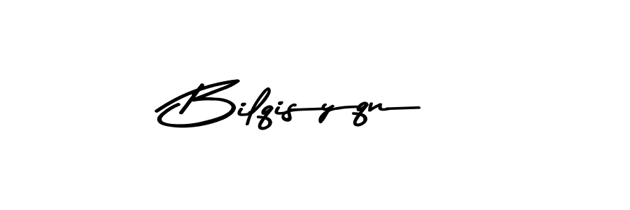 How to make Bilqisyqn name signature. Use Asem Kandis PERSONAL USE style for creating short signs online. This is the latest handwritten sign. Bilqisyqn signature style 9 images and pictures png